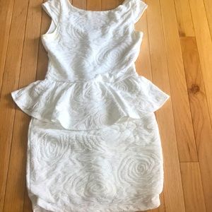 White peplum dress vintage